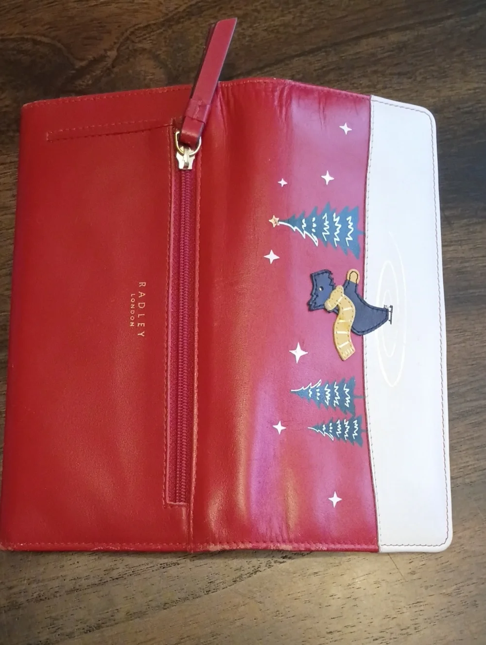 Radley London winter Christmas snow skating dog wallet